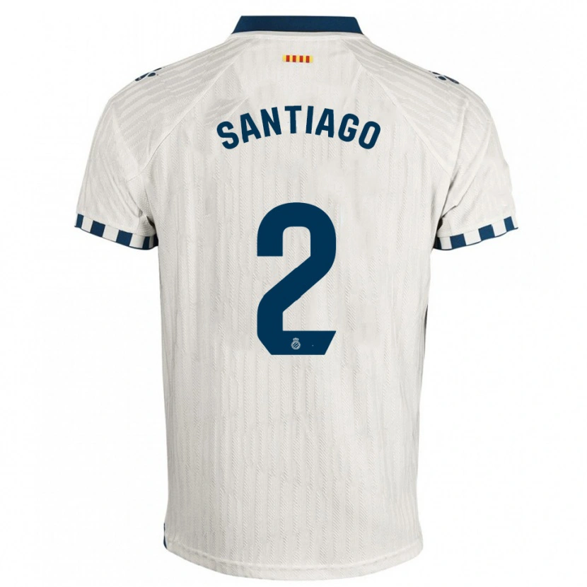 Danxen Women David Santiago #2 White Blue Away Jersey 2025/26 T-Shirt