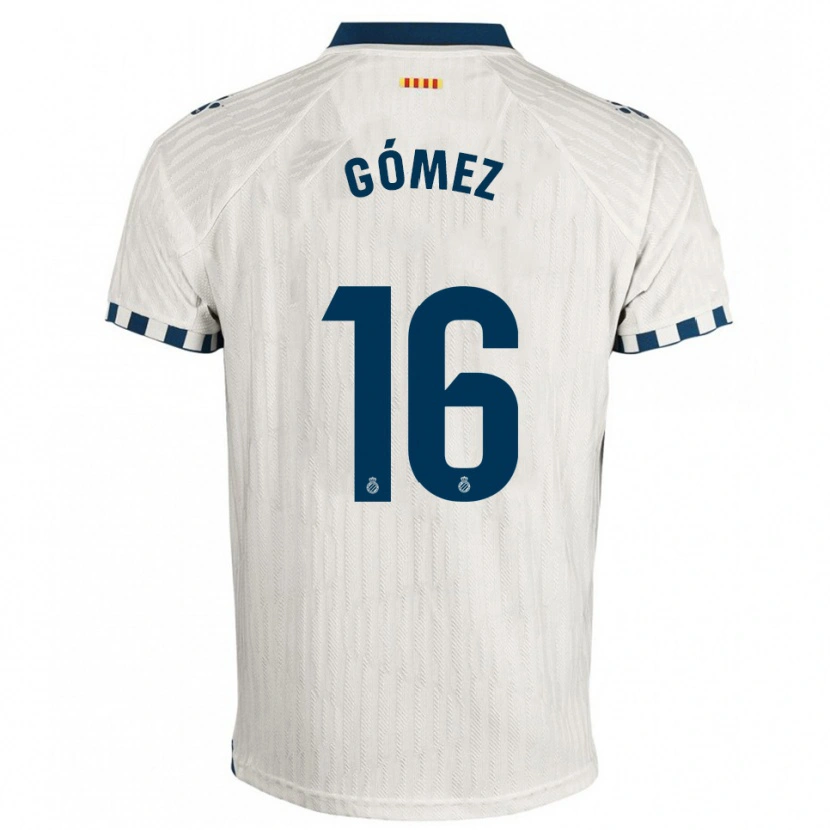 Danxen Women Ferran Gómez #16 White Blue Away Jersey 2025/26 T-Shirt