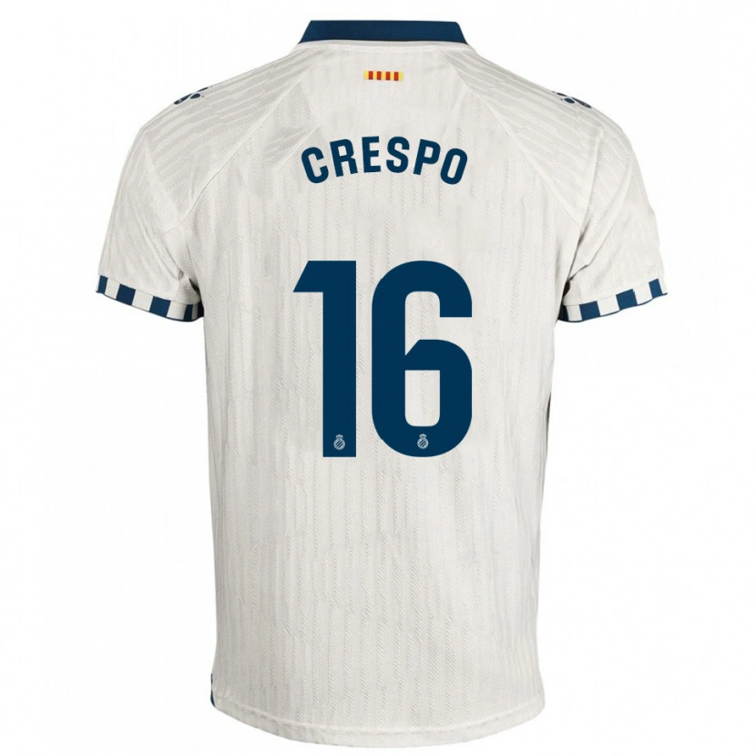 Danxen Women Hugo Crespo #16 White Blue Away Jersey 2025/26 T-Shirt