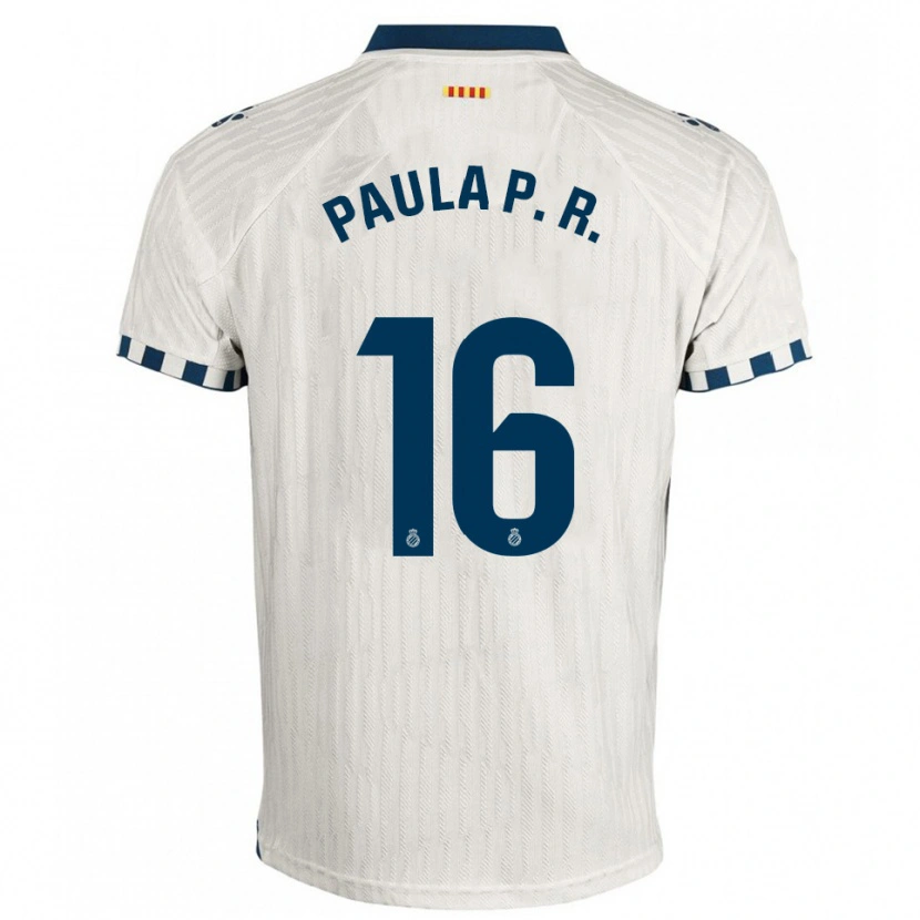 Danxen Women Paula Perea Ramírez #16 White Blue Away Jersey 2025/26 T-Shirt