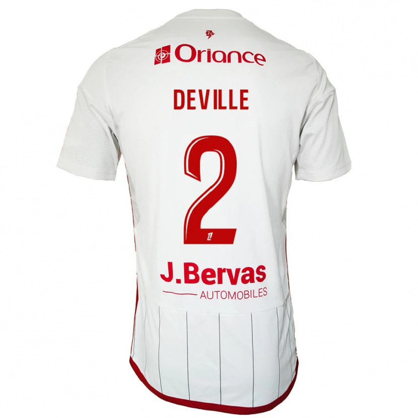 Danxen Women Lilian Deville #2 White Red Away Jersey 2025/26 T-Shirt