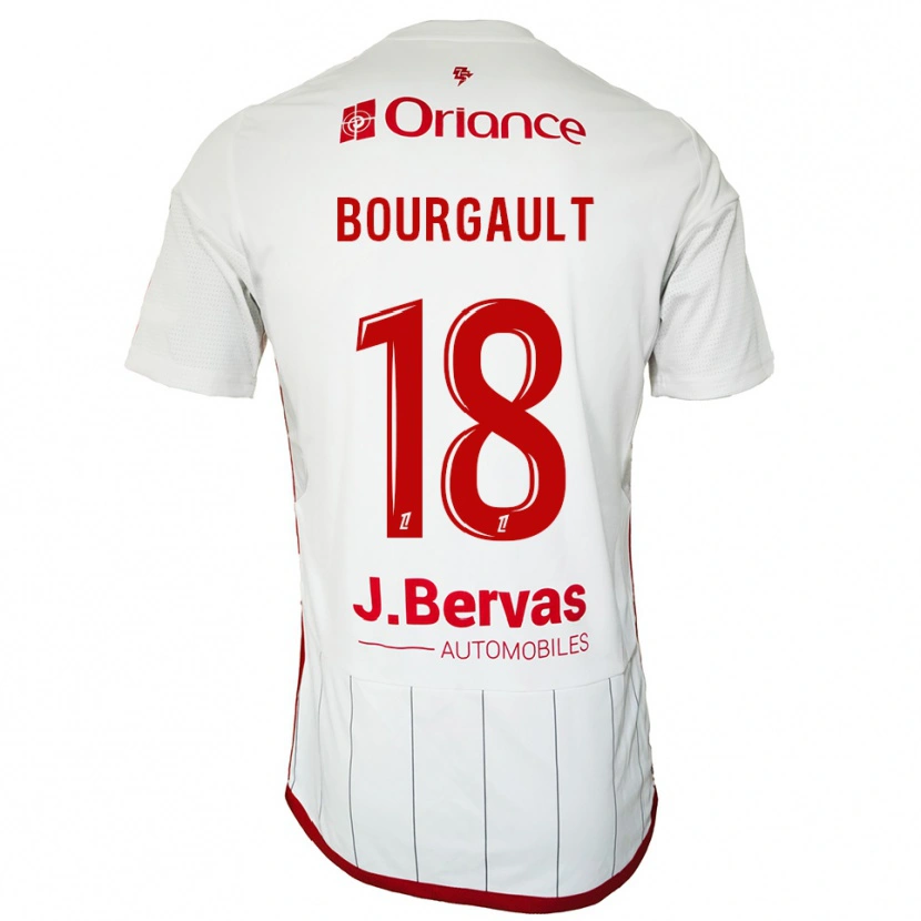 Danxen Women Justin Bourgault #18 White Red Away Jersey 2025/26 T-Shirt