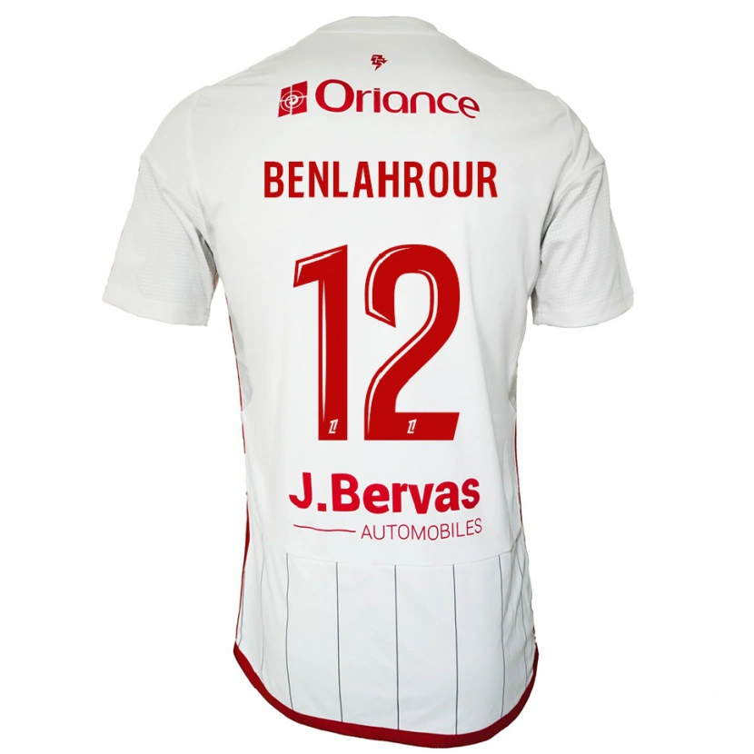 Danxen Women Ilyes Benlahrour #12 White Red Away Jersey 2025/26 T-Shirt