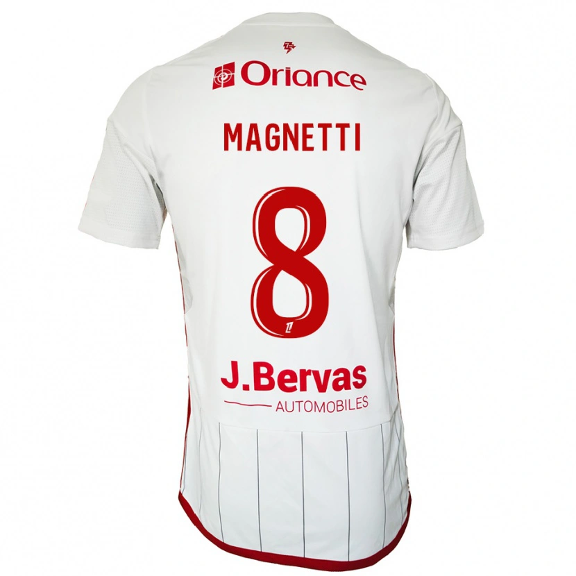 Danxen Women Hugo Magnetti #8 White Red Away Jersey 2025/26 T-Shirt