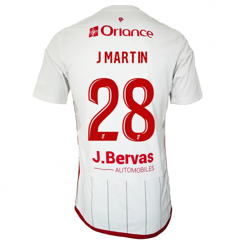 Danxen Women Jonas Martin #28 White Red Away Jersey 2025/26 T-Shirt