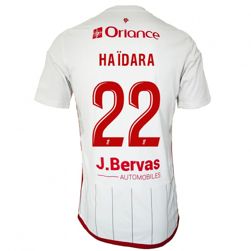 Danxen Women Massadio Haidara #22 White Red Away Jersey 2025/26 T-Shirt