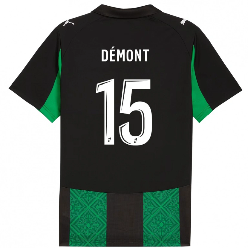 Danxen Women Ange Démont #15 Black Green Away Jersey 2025/26 T-Shirt