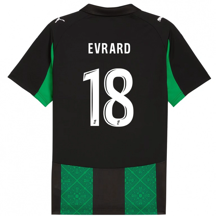 Danxen Women Julia Evrard #18 Black Green Away Jersey 2025/26 T-Shirt