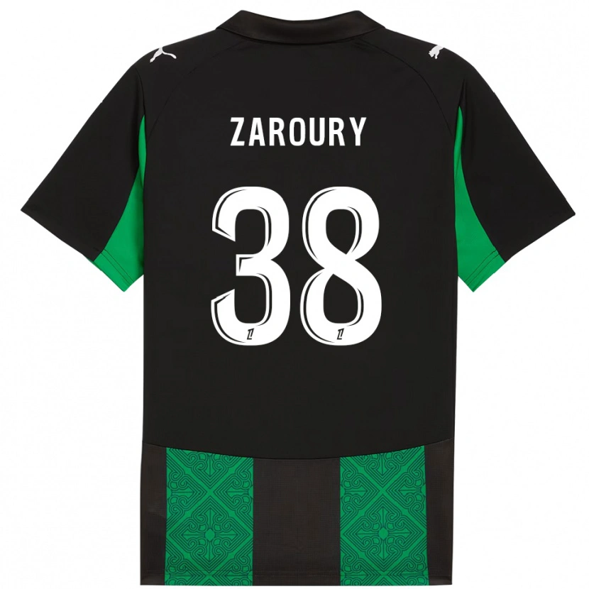 Danxen Women Anass Zaroury #38 Black Green Away Jersey 2025/26 T-Shirt