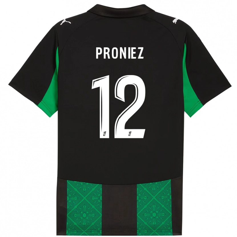 Danxen Women Fany Proniez #12 Black Green Away Jersey 2025/26 T-Shirt