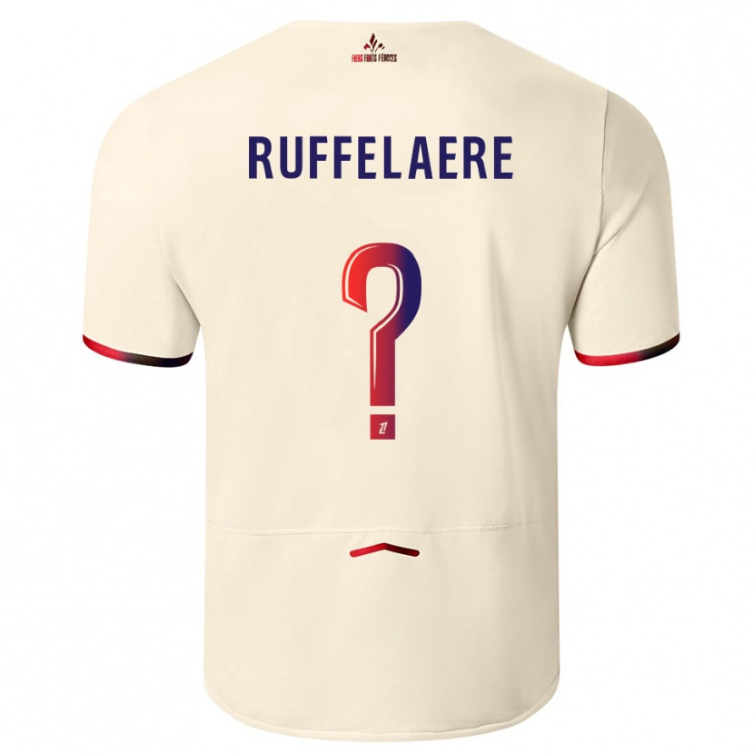 Danxen Women Perrine Ruffelaere #0 Off-White Red Away Jersey 2025/26 T-Shirt