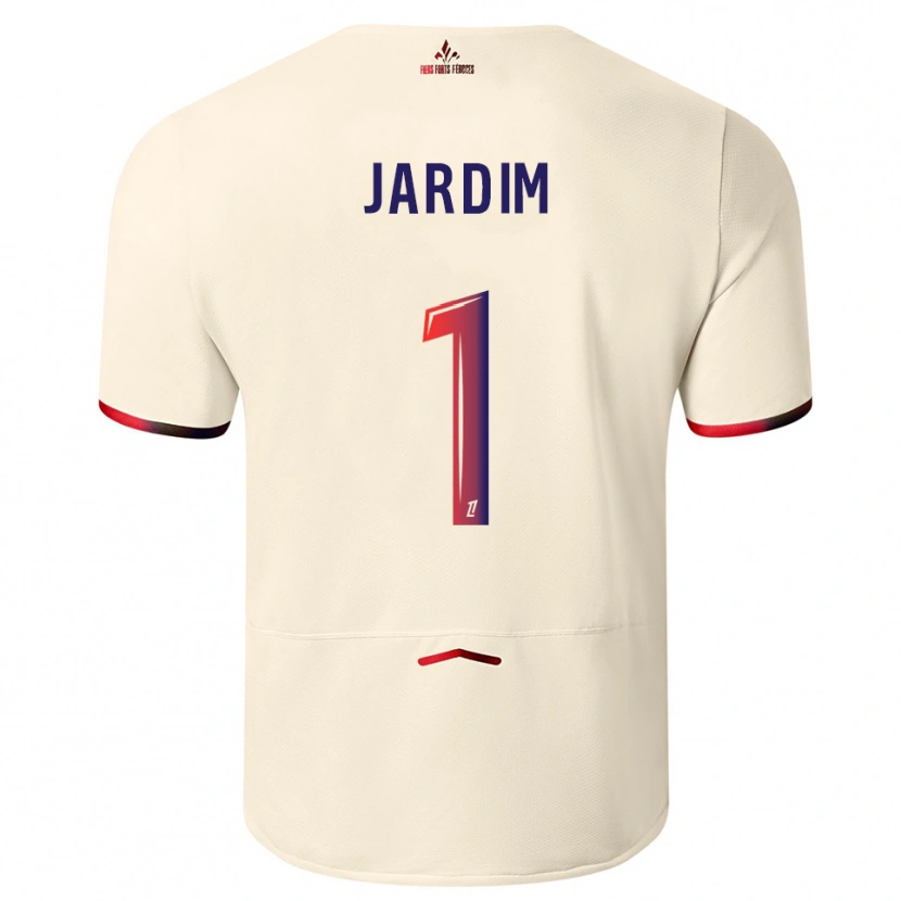 Danxen Women Leo Jardim #1 Off-White Red Away Jersey 2025/26 T-Shirt