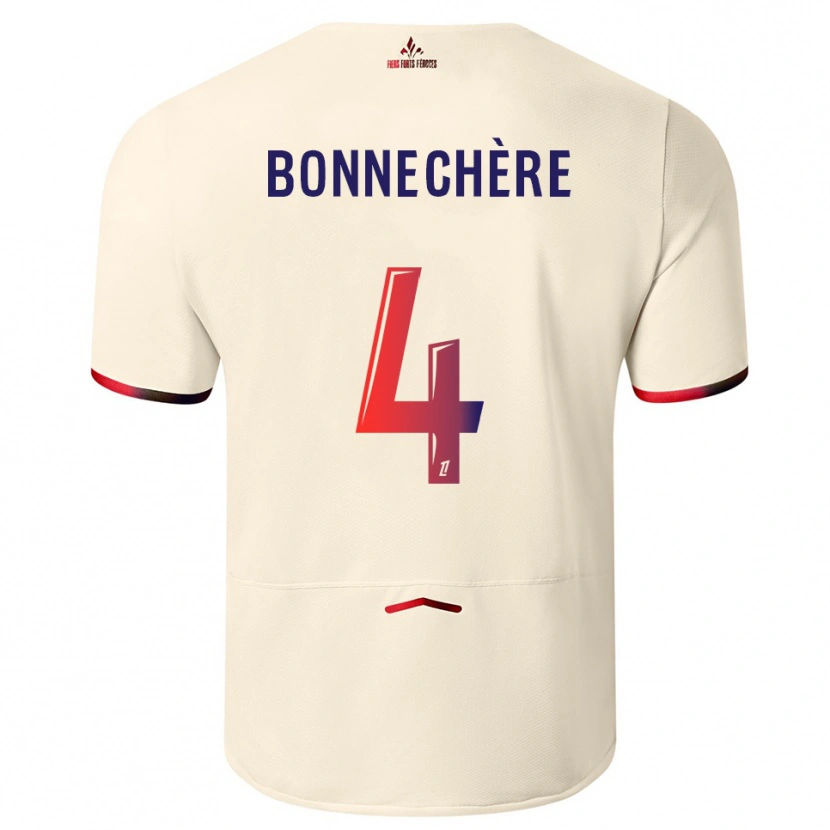 Danxen Women Victor Bonnechère #4 Off-White Red Away Jersey 2025/26 T-Shirt