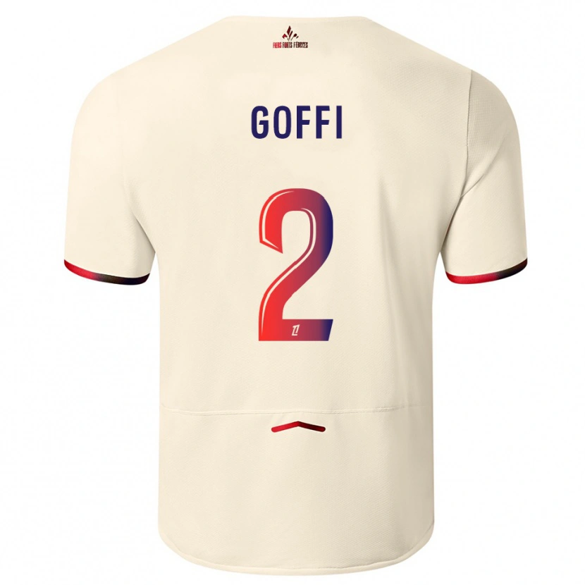 Danxen Women Maxima Goffi #2 Off-White Red Away Jersey 2025/26 T-Shirt