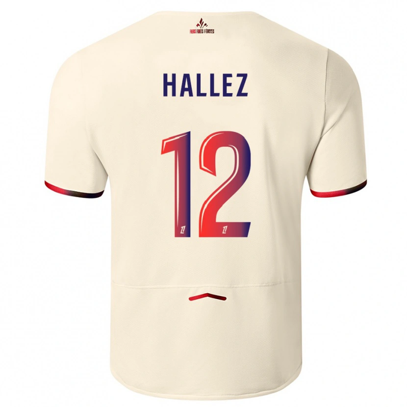 Danxen Women Alexis Hallez #12 Off-White Red Away Jersey 2025/26 T-Shirt