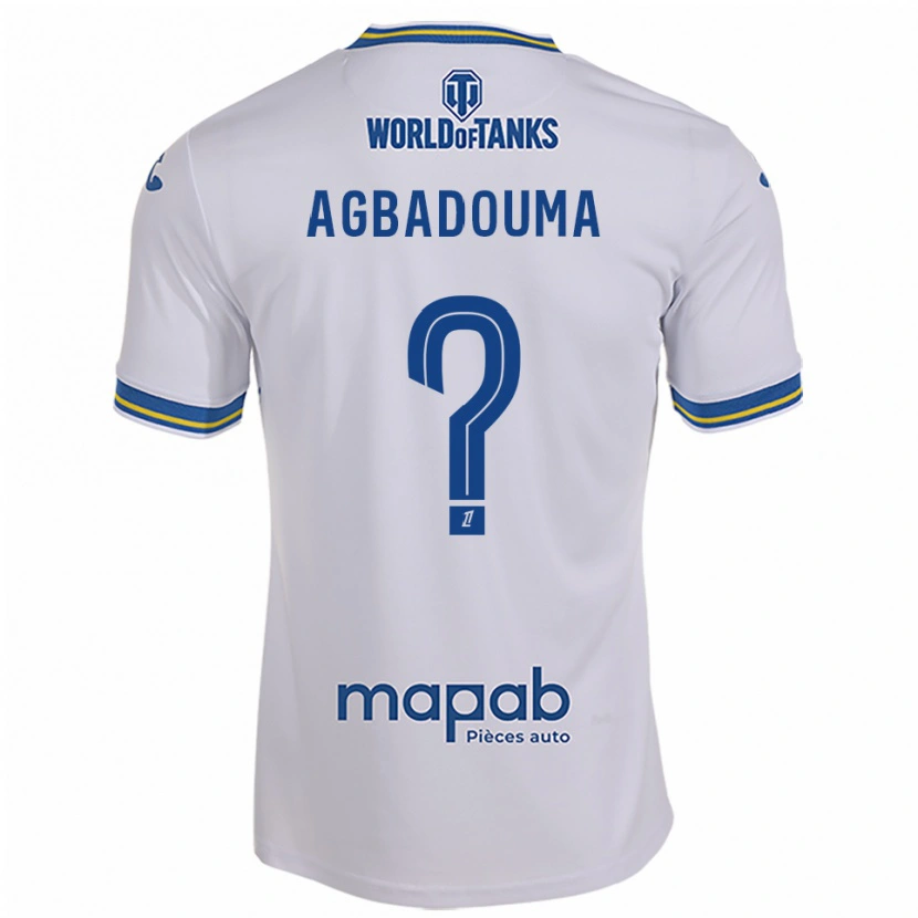 Danxen Women Mathys Agbadouma #0 White Sky Blue Away Jersey 2025/26 T-Shirt