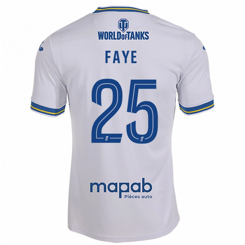 Danxen Women Abdoulaye Faye #25 White Sky Blue Away Jersey 2025/26 T-Shirt