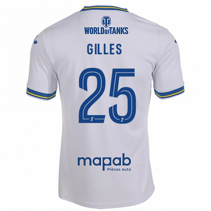 Danxen Women Elodie Gilles #25 White Sky Blue Away Jersey 2025/26 T-Shirt