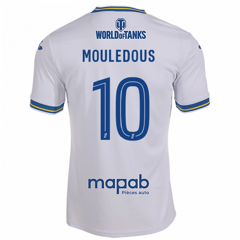 Danxen Women Antton Mouledous #10 White Sky Blue Away Jersey 2025/26 T-Shirt