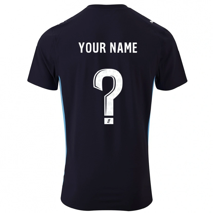 Danxen Women Your Name #0 Black Sky Blue Away Jersey 2025/26 T-Shirt