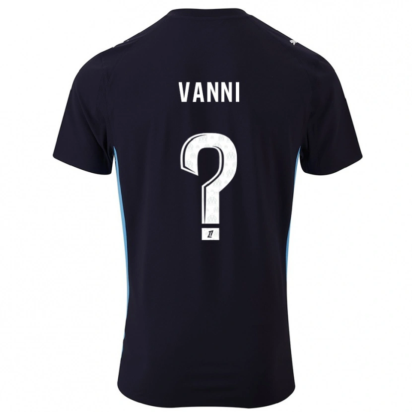 Danxen Women Fabio Vanni #0 Black Sky Blue Away Jersey 2025/26 T-Shirt
