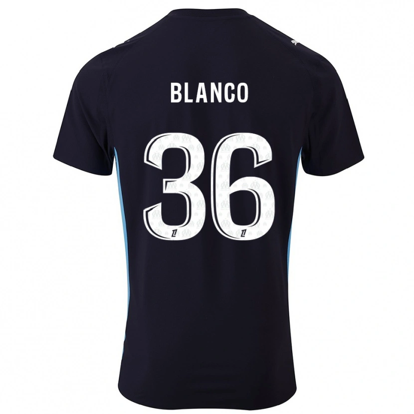 Danxen Women Rubén Blanco #36 Black Sky Blue Away Jersey 2025/26 T-Shirt