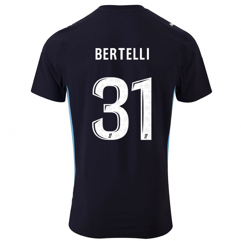 Danxen Women Ugo Bertelli #31 Black Sky Blue Away Jersey 2025/26 T-Shirt
