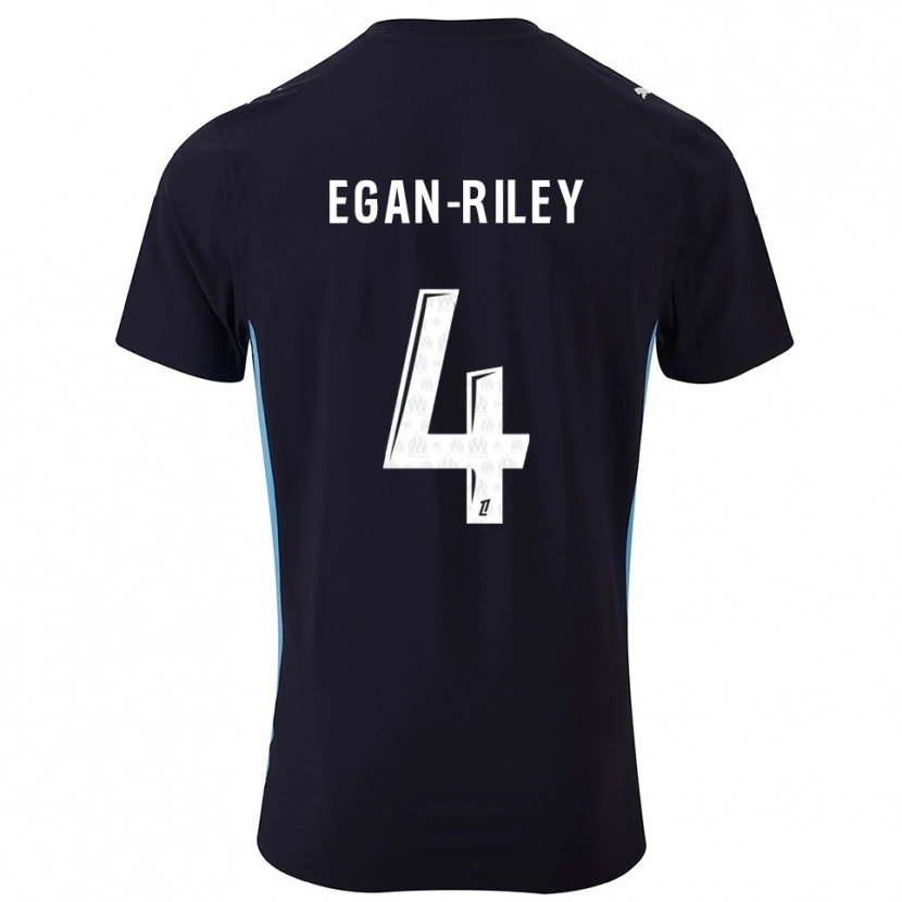 Danxen Women Cj Egan-Riley #4 Black Sky Blue Away Jersey 2025/26 T-Shirt