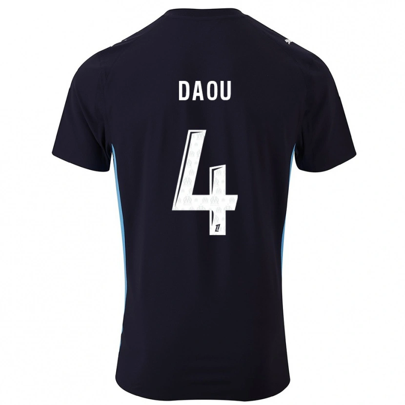 Danxen Women Raimane Daou #4 Black Sky Blue Away Jersey 2025/26 T-Shirt