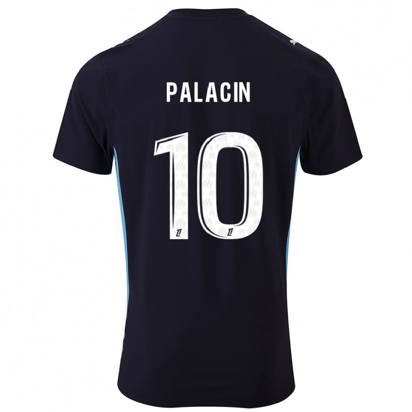 Danxen Women Sara Palacin #10 Black Sky Blue Away Jersey 2025/26 T-Shirt