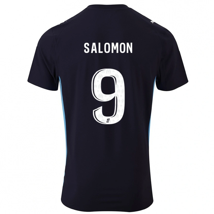 Danxen Women Maeva Salomon #9 Black Sky Blue Away Jersey 2025/26 T-Shirt