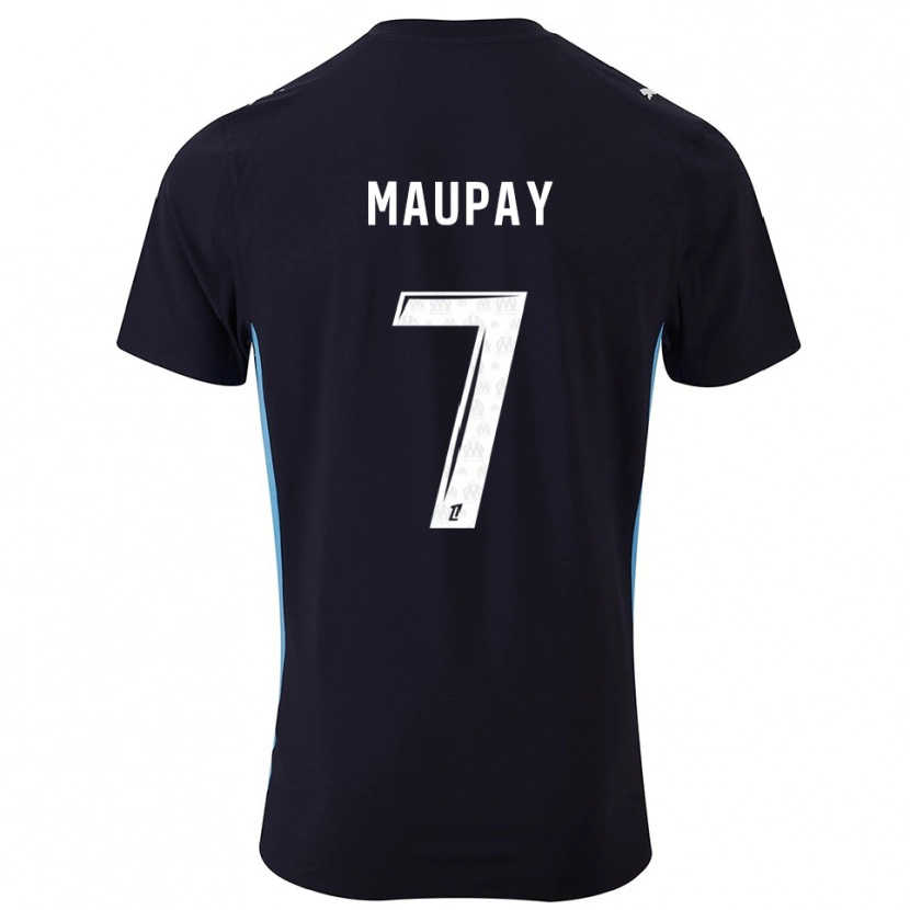 Danxen Women Neal Maupay #7 Black Sky Blue Away Jersey 2025/26 T-Shirt