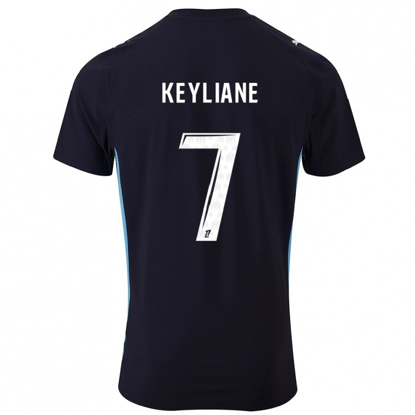 Danxen Women Keyliane Abdallah #7 Black Sky Blue Away Jersey 2025/26 T-Shirt