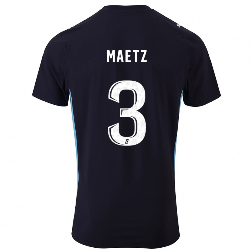 Danxen Women Agathe Maetz #3 Black Sky Blue Away Jersey 2025/26 T-Shirt