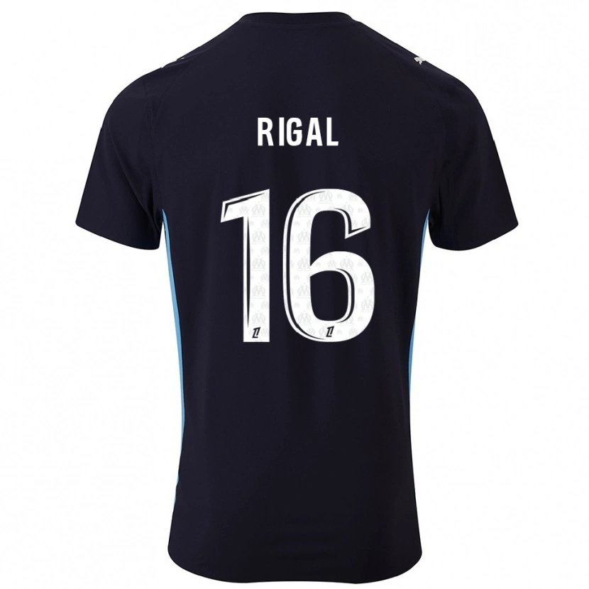 Danxen Women Pablo Rigal #16 Black Sky Blue Away Jersey 2025/26 T-Shirt