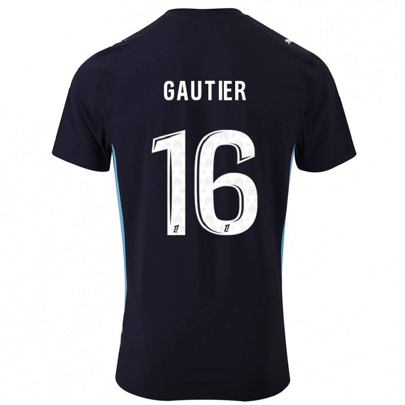 Danxen Women Elisa Gautier #16 Black Sky Blue Away Jersey 2025/26 T-Shirt