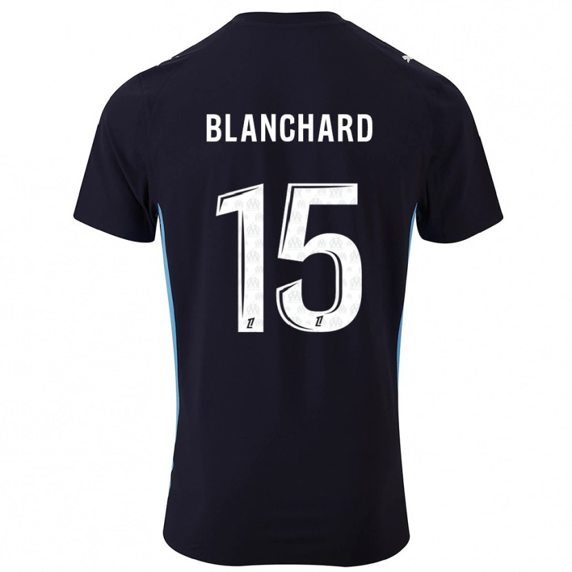 Danxen Women Ninon Blanchard #15 Black Sky Blue Away Jersey 2025/26 T-Shirt