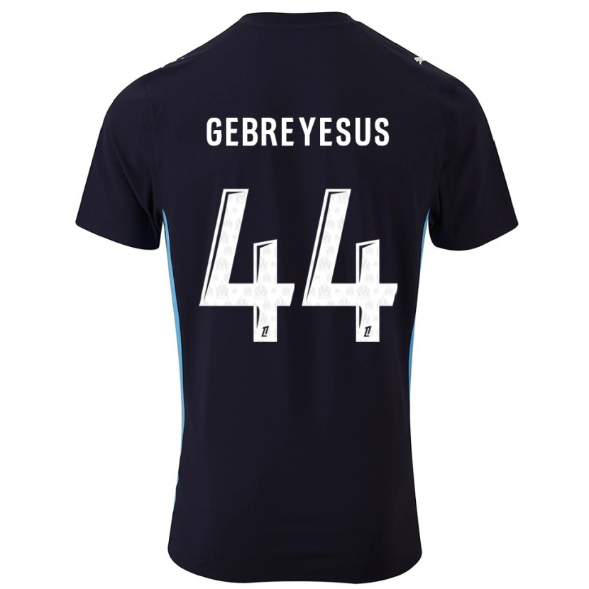 Danxen Women Esey Gebreyesus #44 Black Sky Blue Away Jersey 2025/26 T-Shirt
