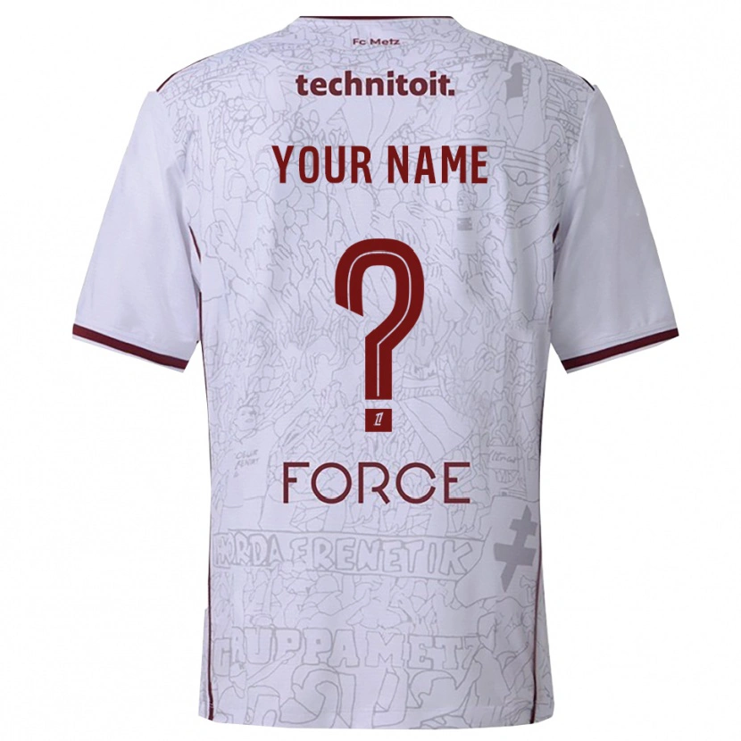 Danxen Women Your Name #0 White Burgundy Away Jersey 2025/26 T-Shirt
