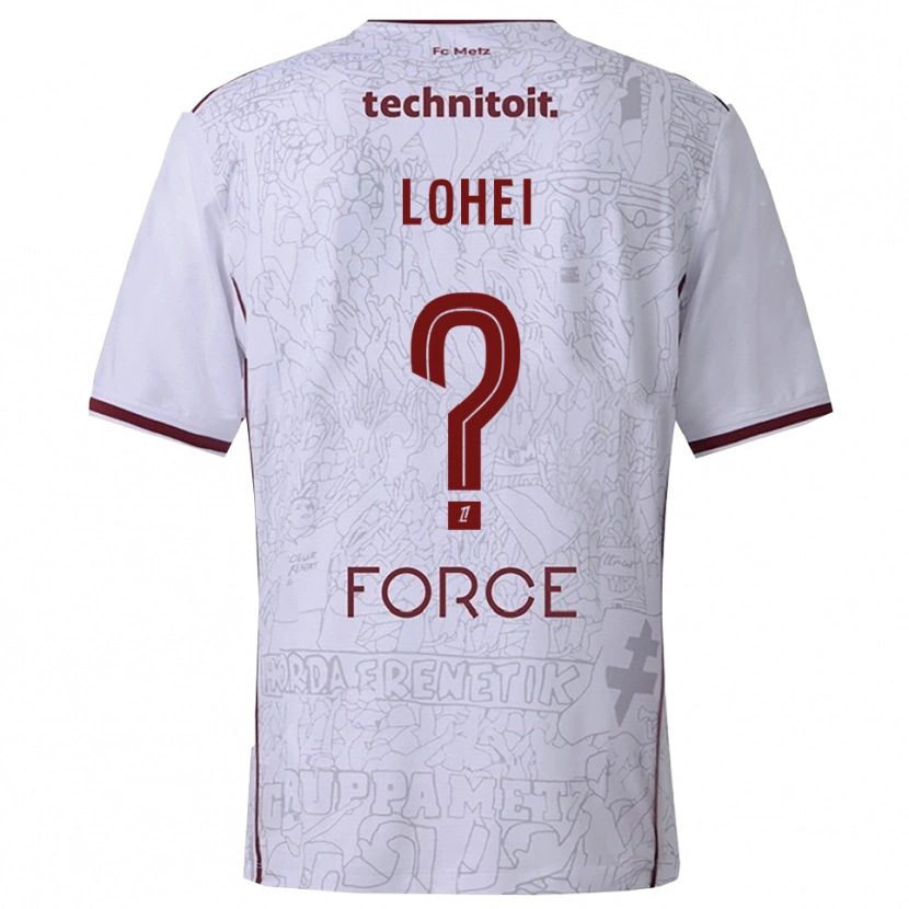 Danxen Women Fabio Lohei #0 White Burgundy Away Jersey 2025/26 T-Shirt