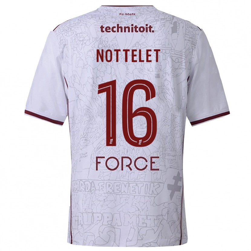 Danxen Women Gillian Nottelet #16 White Burgundy Away Jersey 2025/26 T-Shirt