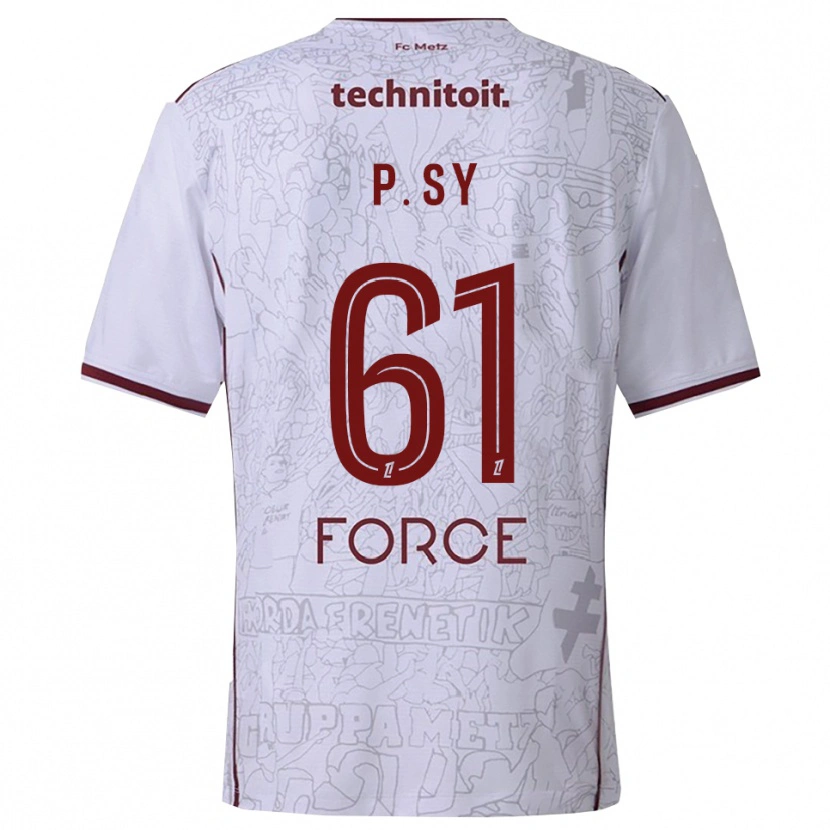 Danxen Women Pape Sy #61 White Burgundy Away Jersey 2025/26 T-Shirt