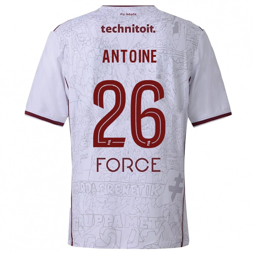 Danxen Women Maud Antoine #26 White Burgundy Away Jersey 2025/26 T-Shirt