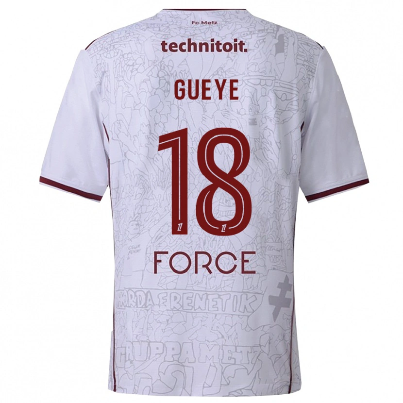 Danxen Women Idrissa Gueye #18 White Burgundy Away Jersey 2025/26 T-Shirt