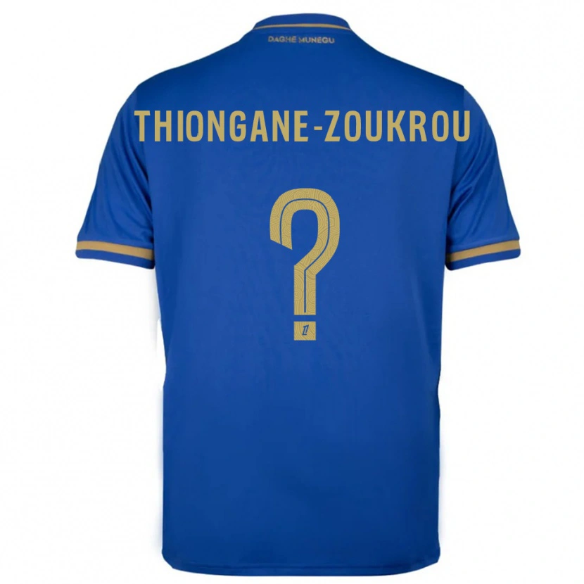 Danxen Women Ackah-Tidiane Thiongane-Zoukrou #0 Blue Gold Away Jersey 2025/26 T-Shirt