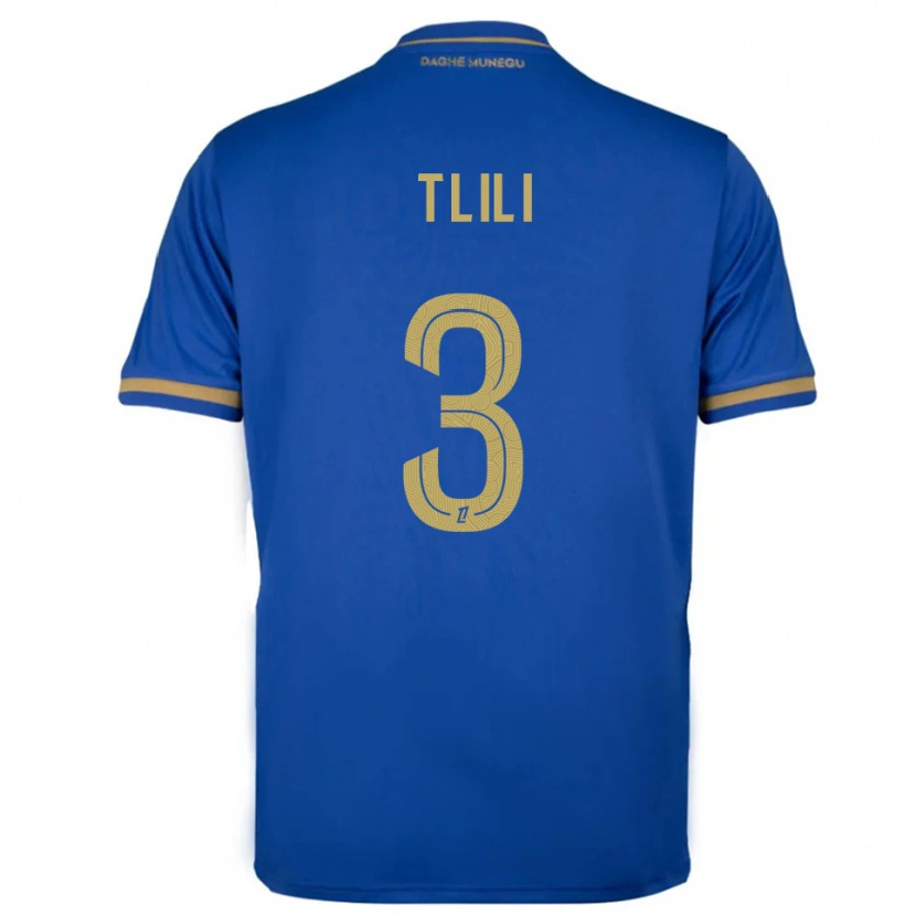 Danxen Women Mehdi Tlili #3 Blue Gold Away Jersey 2025/26 T-Shirt