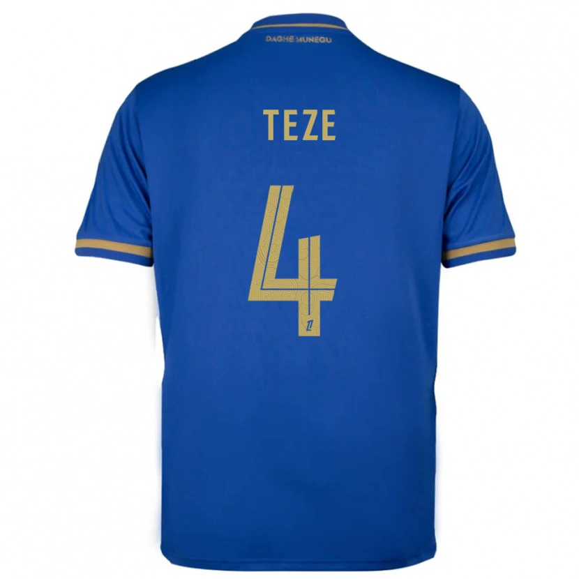 Danxen Women Jordan Teze #4 Blue Gold Away Jersey 2025/26 T-Shirt