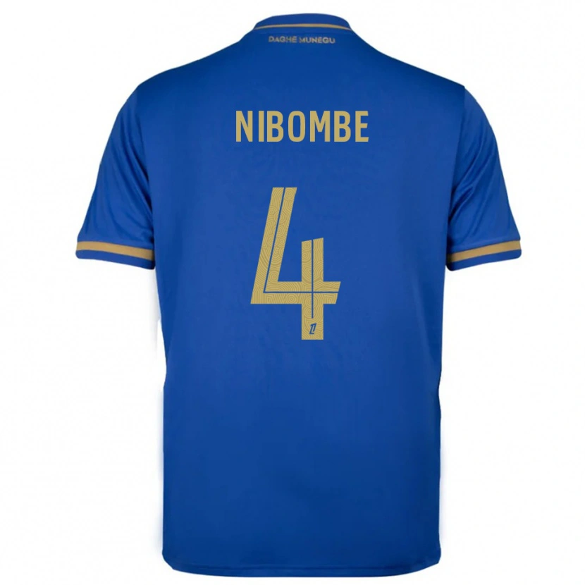 Danxen Women Samuel Nibombe #4 Blue Gold Away Jersey 2025/26 T-Shirt