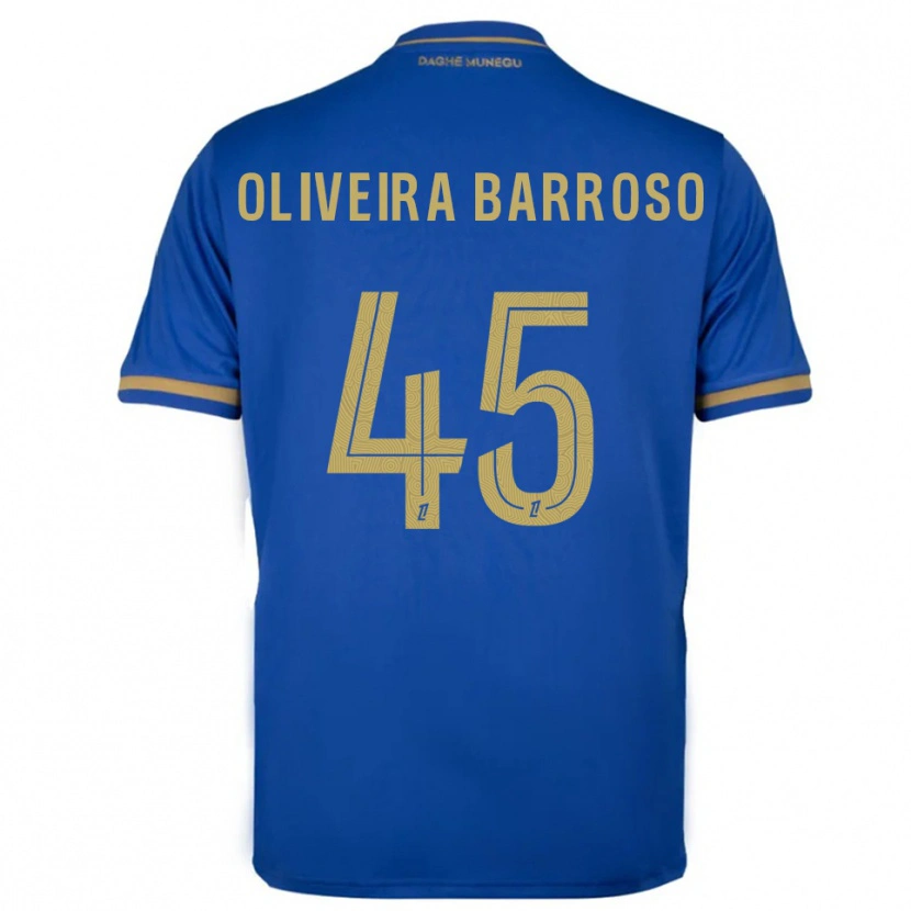 Danxen Women Mickael Oliveira Barroso #45 Blue Gold Away Jersey 2025/26 T-Shirt