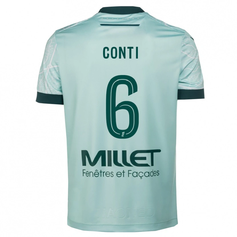 Danxen Women Alexandre Conti #6 Green White Away Jersey 2025/26 T-Shirt